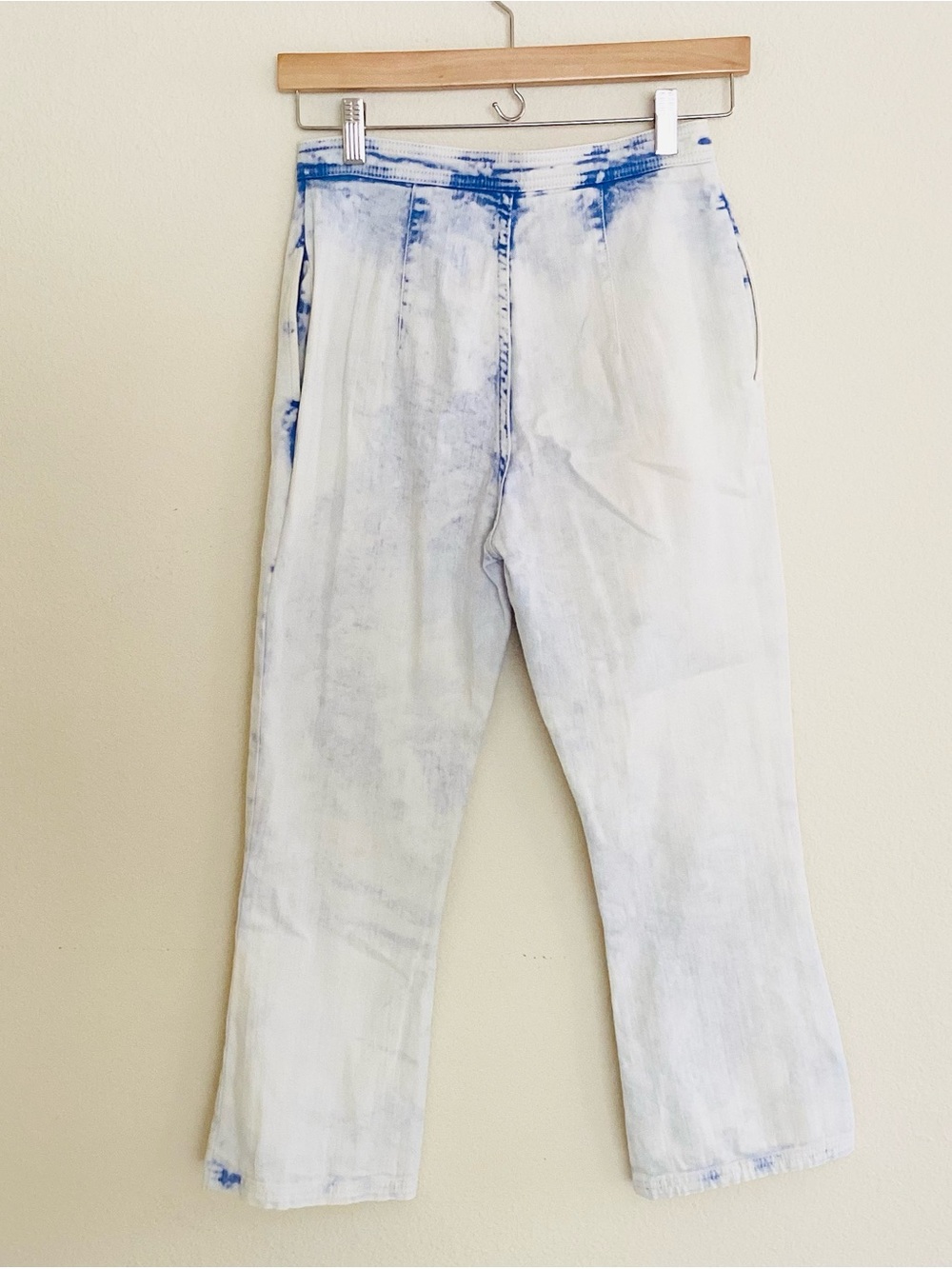 Balmain Blue Tie-Dye Sailor Button Pants SZ 26 - Picture 2 of 5